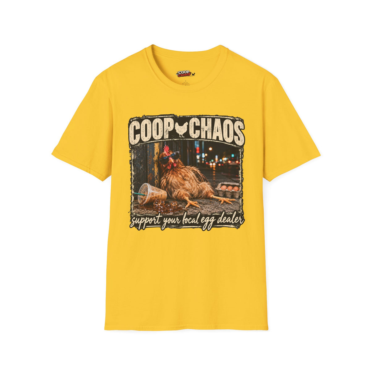 Coop Chaos T-Shirt — Support your local egg dealer