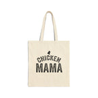 Chicken Mama Cotton Canvas Tote Bag — Farmhouse Chick Lover Market Bag