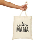 Chicken Mama Cotton Canvas Tote Bag — Farmhouse Chick Lover Market Bag
