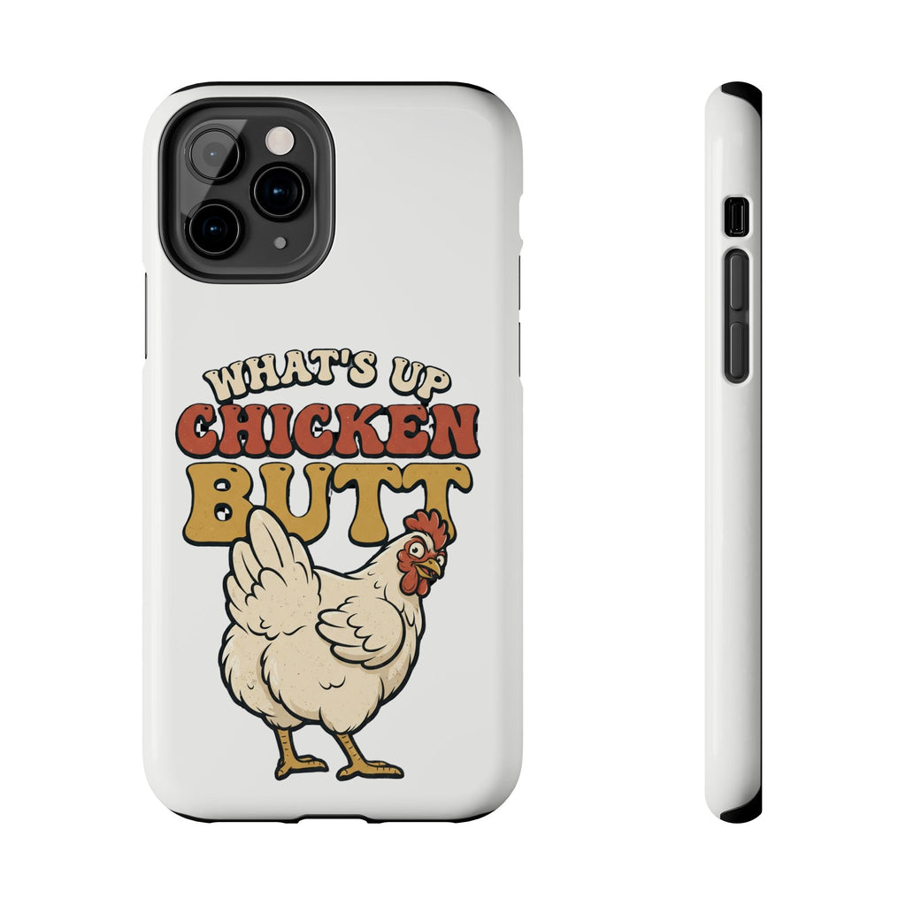 "What's Up Chicken Butt" Funny Retro Chicken Protective Case