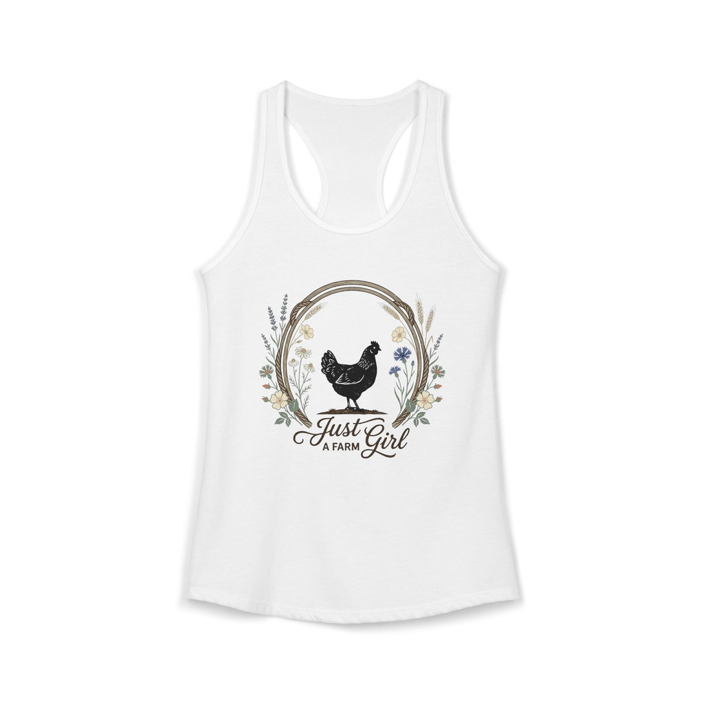 Just a farm girl Racerback Tank