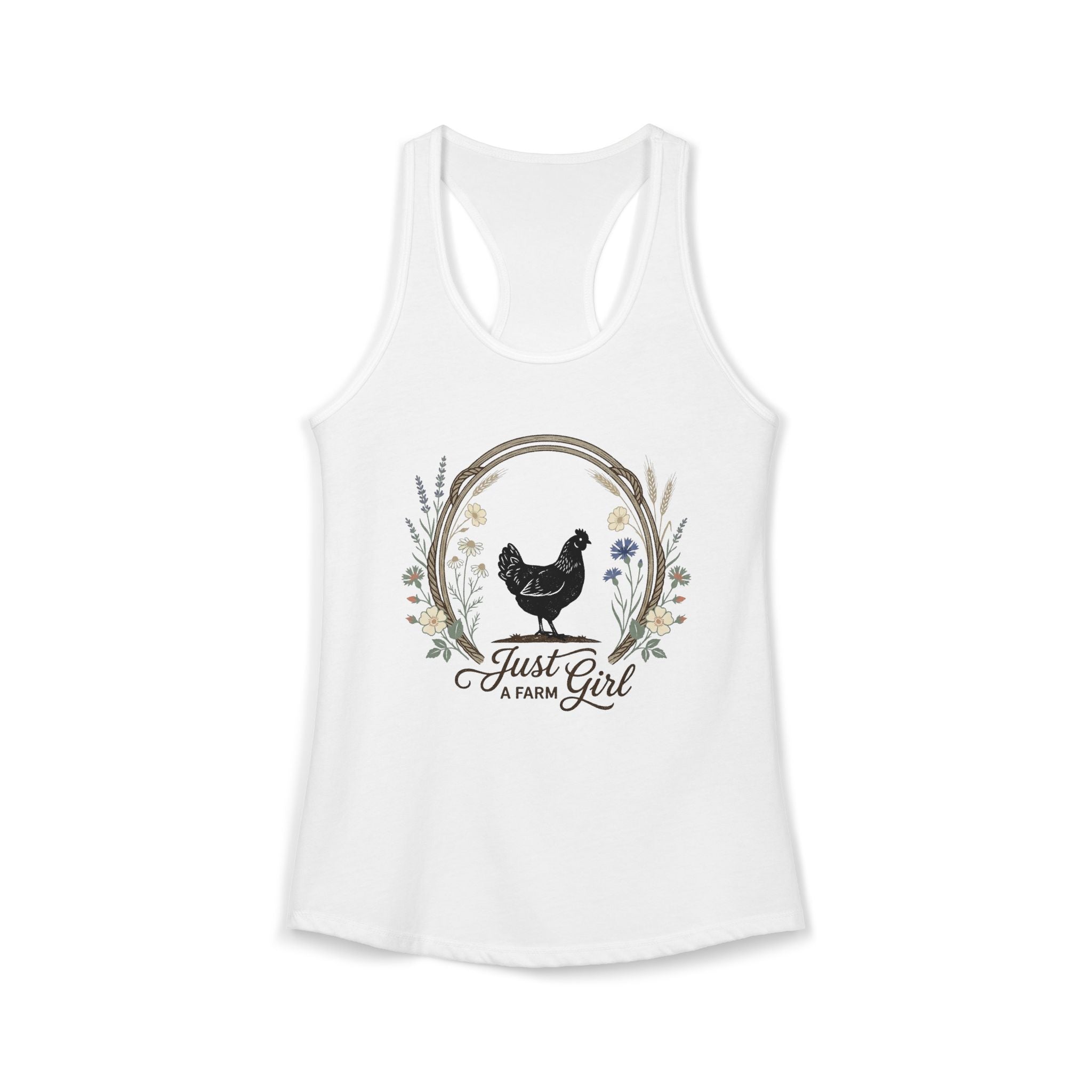 Just a farm girl Racerback Tank