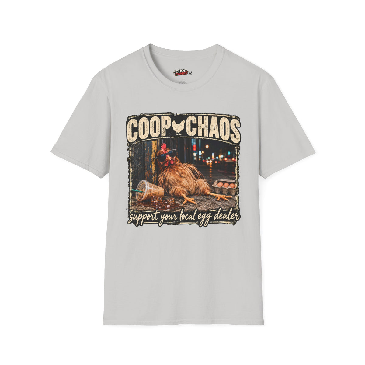 Coop Chaos T-Shirt — Support your local egg dealer