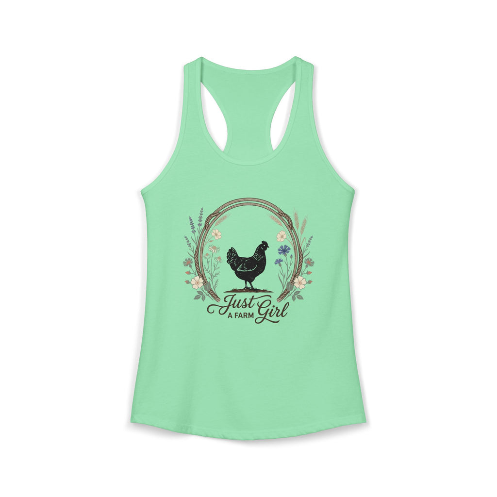Just a farm girl Racerback Tank