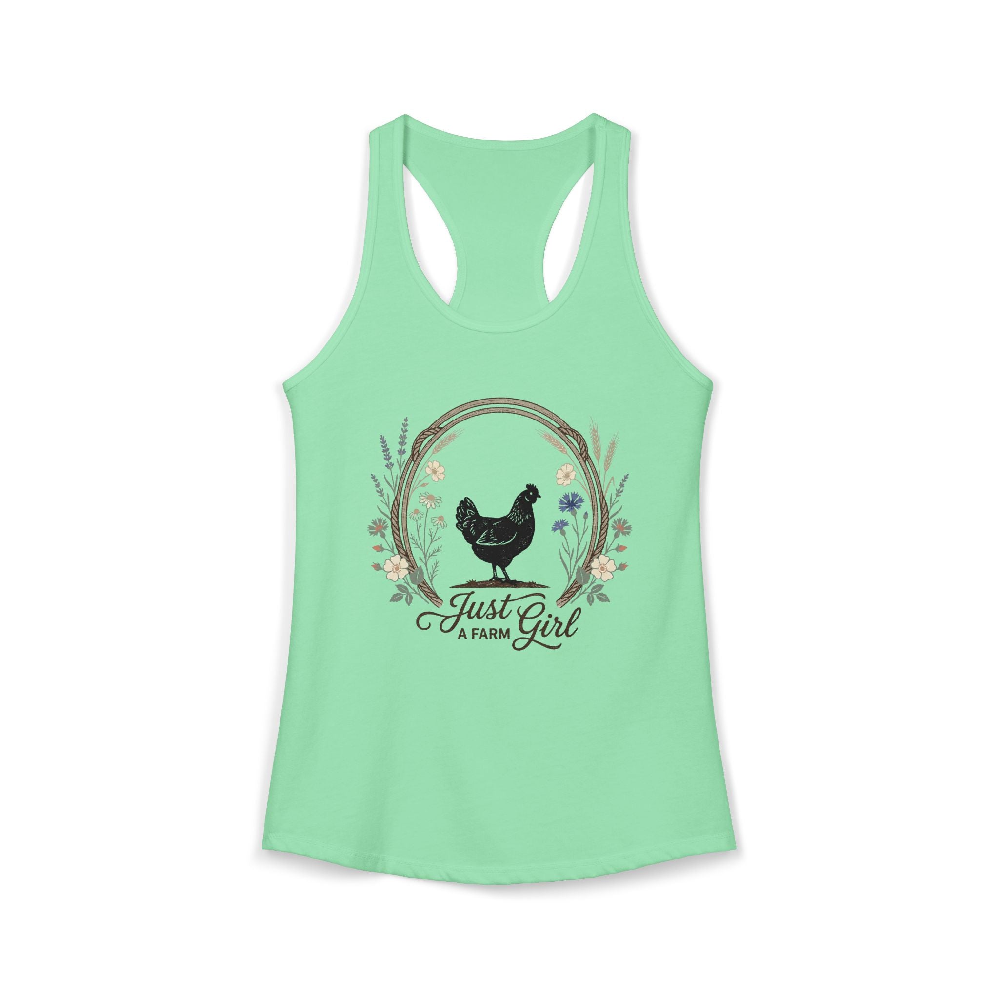 Just a farm girl Racerback Tank