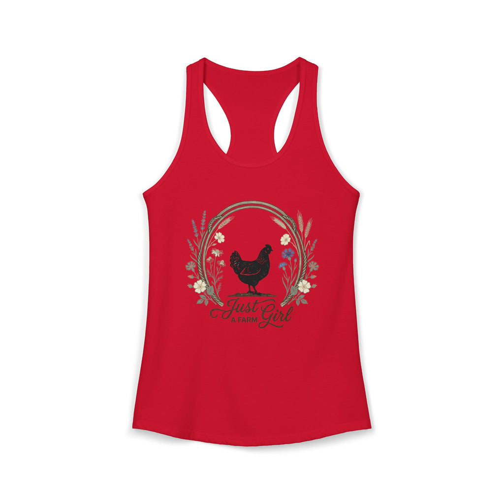 Just a farm girl Racerback Tank