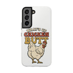 "What's Up Chicken Butt" Funny Retro Chicken Protective Case