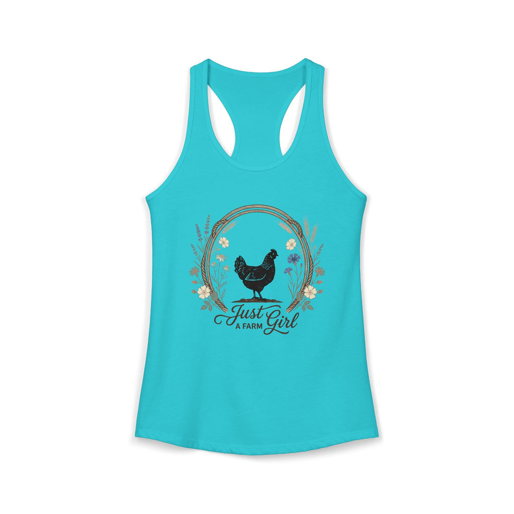 Just a farm girl Racerback Tank