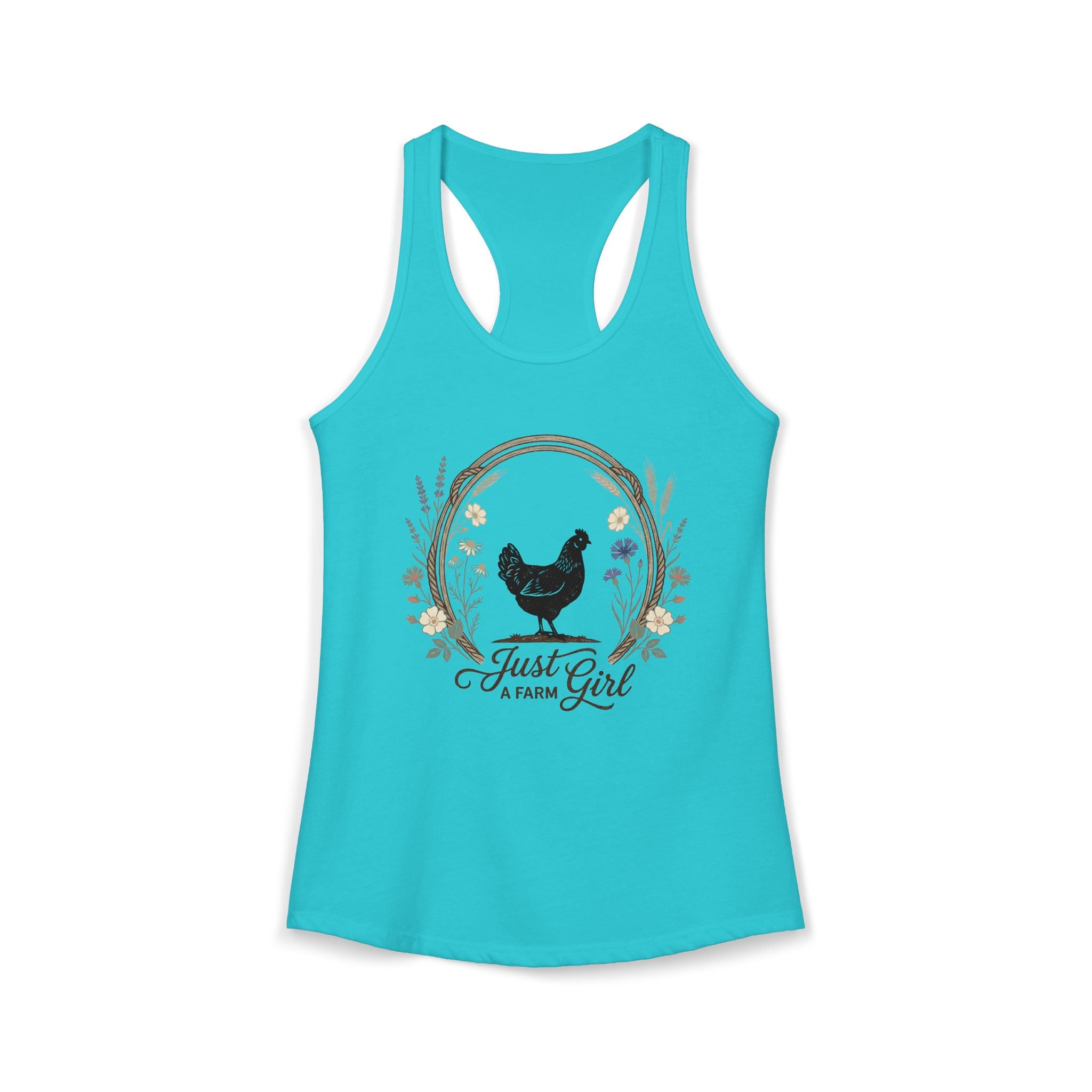 Just a farm girl Racerback Tank