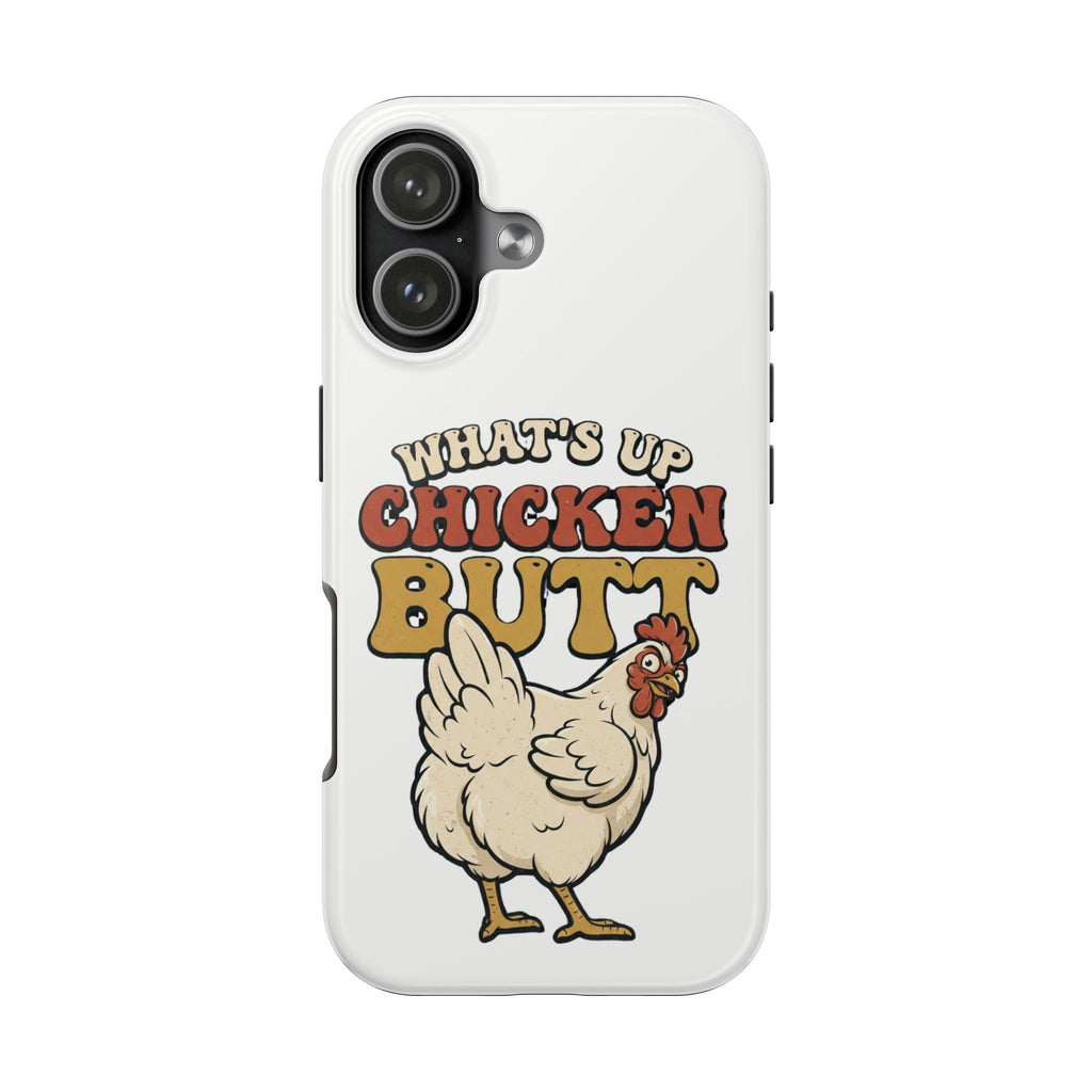 "What's Up Chicken Butt" Funny Retro Chicken Protective Case